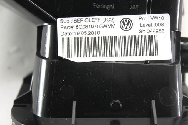 AIR OUTLET OEM N. 6C0819703WMV SPARE PART USED CAR VOLKSWAGEN POLO 6R1 6C1 R (DAL 02/2014)  DISPLACEMENT BENZINA 1 YEAR OF CONSTRUCTION 2016