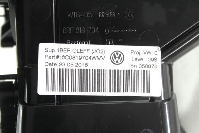 AIR OUTLET OEM N. 6C0819704WMV SPARE PART USED CAR VOLKSWAGEN POLO 6R1 6C1 R (DAL 02/2014)  DISPLACEMENT BENZINA 1 YEAR OF CONSTRUCTION 2016