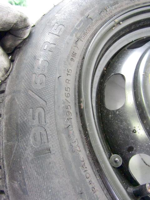 WHEEL & TYRE OEM N. 18344 RUOTINO DI SCORTA SPARE PART USED CAR CITROEN C4 MK1 / COUPE L LC (2004 - 08/2009)  DISPLACEMENT DIESEL 1,6 YEAR OF CONSTRUCTION 2006