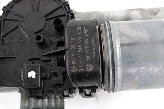 WINDSHIELD WIPER MOTOR OEM N. 6R1955119A SPARE PART USED CAR VOLKSWAGEN POLO 6R1 6C1 (06/2009 - 02/2014)  DISPLACEMENT DIESEL 1,6 YEAR OF CONSTRUCTION 2009