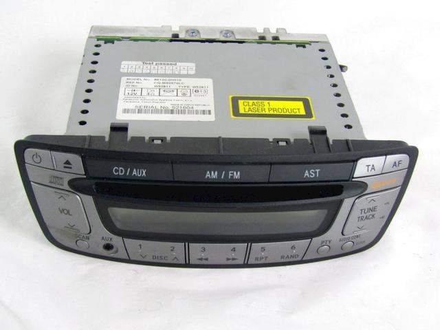 RADIO CD / AMPLIFIER / HOLDER HIFI SYSTEM OEM N. 86120-0H010 SPARE PART USED CAR PEUGEOT 107 PM PN (2005 - 2014)  DISPLACEMENT BENZINA 1 YEAR OF CONSTRUCTION 2007