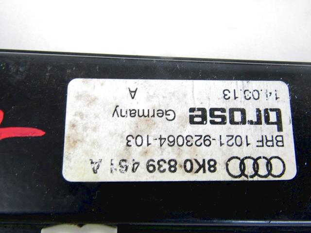 DOOR WINDOW LIFTING MECHANISM REAR OEM N. 15997 SISTEMA ALZACRISTALLO PORTA POSTERIORE ELETT SPARE PART USED CAR AUDI A4 ALLROAD B8 8KH BER/SW (2009 - 2016) DISPLACEMENT DIESEL 2 YEAR OF CONSTRUCTION 2013