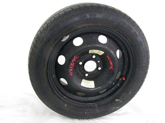 WHEEL & TYRE OEM N. 17995 RUOTA DI SCORTA NORMALE SPARE PART USED CAR PEUGEOT 307 3A/B/C/E/H BER/SW/CABRIO (2001 - 2009)  DISPLACEMENT DIESEL 2 YEAR OF CONSTRUCTION 2006