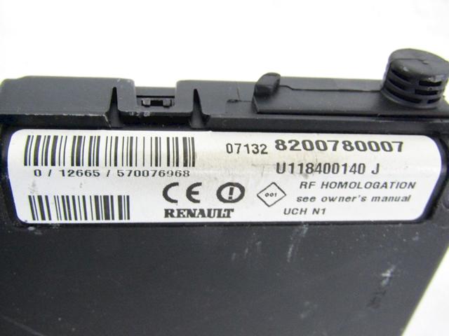 KIT ACCENSIONE AVVIAMENTO OEM N. 28380 KIT ACCENSIONE AVVIAMENTO SPARE PART USED CAR RENAULT SCENIC/GRAND SCENIC JM0/1 MK2 (2003 - 2009)  DISPLACEMENT BENZINA/GPL 1,6 YEAR OF CONSTRUCTION 2007