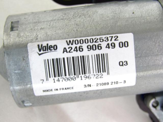 REAR WIPER MOTOR OEM N. A2469064900 SPARE PART USED CAR MERCEDES CLASSE B W246 (2011 - 2018) DISPLACEMENT BENZINA 1,6 YEAR OF CONSTRUCTION 2013