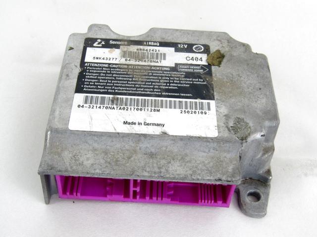 CONTROL UNIT AIRBAG OEM N. 46842421 SPARE PART USED CAR ALFA ROMEO 147 937 (2001 - 2005) DISPLACEMENT DIESEL 1,9 YEAR OF CONSTRUCTION 2004