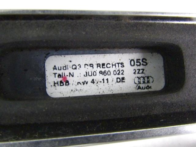 BAR ROOF PAIR OEM N. 11791 BARRE TETTO COPPIA SPARE PART USED CAR AUDI Q3 8U (2011 - 2014) DISPLACEMENT DIESEL 2 YEAR OF CONSTRUCTION 2012