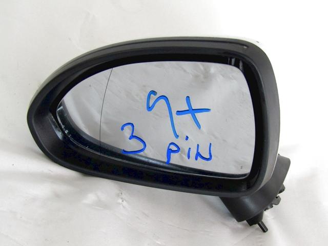 OUTSIDE MIRROR LEFT . OEM N. 13203386 SPARE PART USED CAR OPEL CORSA D S07 (2006 - 2011)  DISPLACEMENT DIESEL 1,3 YEAR OF CONSTRUCTION 2011