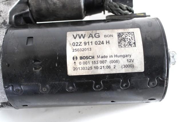 STARTER  OEM N. 02Z911024H SPARE PART USED CAR SKODA YETI 5L (7/2009 - 10/2013) DISPLACEMENT DIESEL 1,6 YEAR OF CONSTRUCTION 2013