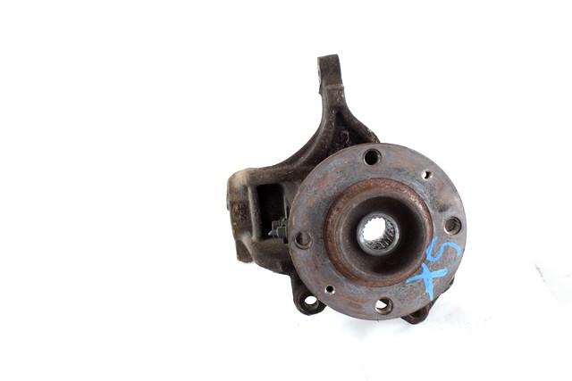 CARRIER, LEFT / WHEEL HUB WITH BEARING, FRONT OEM N. 1607557480 SPARE PART USED CAR CITROEN C3 / PLURIEL MK1 (2002 - 09/2005)  DISPLACEMENT BENZINA 1,4 YEAR OF CONSTRUCTION 2004