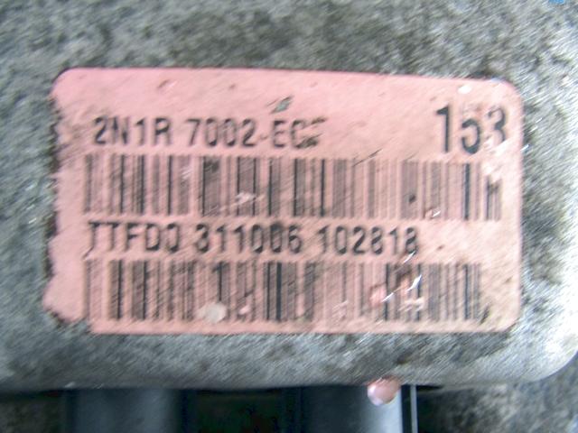 MANUAL TRANSMISSION MECHANISM OEM N. 2N1R-7002-EC CAMBIO MECCANICO SPARE PART USED CAR FORD FIESTA JH JD MK5 R (2005 - 2008)  DISPLACEMENT DIESEL 1,4 YEAR OF CONSTRUCTION 2006