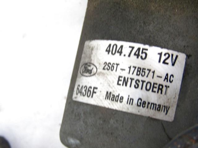 WINDSHIELD WIPER MOTOR OEM N. 2S6T-17B571-AC SPARE PART USED CAR FORD FIESTA JH JD MK5 R (2005 - 2008)  DISPLACEMENT DIESEL 1,4 YEAR OF CONSTRUCTION 2006