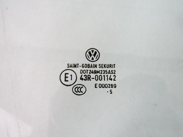 DOOR WINDOW, FRONT RIGHT OEM N. 6Q4845202C SPARE PART USED CAR VOLKSWAGEN POLO 9N R (2005 - 10/2009)  DISPLACEMENT DIESEL 1,4 YEAR OF CONSTRUCTION 2005