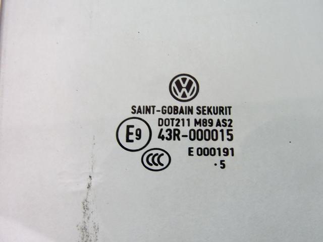 DOOR WINDOW, TINTED GLASS, REAR RIGHT OEM N. 6Q6845026C SPARE PART USED CAR VOLKSWAGEN POLO 9N R (2005 - 10/2009)  DISPLACEMENT DIESEL 1,4 YEAR OF CONSTRUCTION 2005