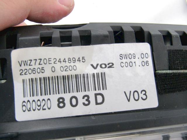 KIT ACCENSIONE AVVIAMENTO OEM N. 18605 KIT ACCENSIONE AVVIAMENTO SPARE PART USED CAR VOLKSWAGEN POLO 9N R (2005 - 10/2009)  DISPLACEMENT DIESEL 1,4 YEAR OF CONSTRUCTION 2005