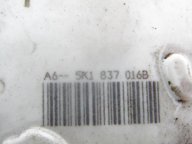 CENTRAL LOCKING OF THE RIGHT FRONT DOOR OEM N. 5K1837016B SPARE PART USED CAR VOLKSWAGEN GOLF VI 5K1 517 AJ5 MK6 (2008-2012)  DISPLACEMENT DIESEL 1,6 YEAR OF CONSTRUCTION 2011