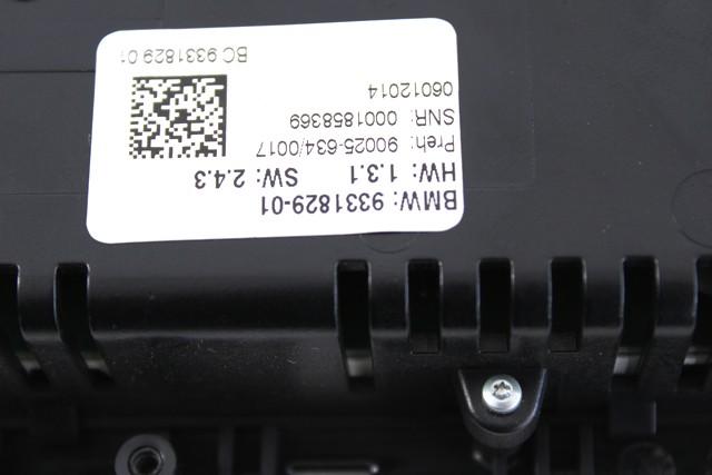 AIR CONDITIONING CONTROL UNIT / AUTOMATIC CLIMATE CONTROL OEM N. 9331829 SPARE PART USED CAR BMW SERIE 5 F10 F11 (2010 - 2017)  DISPLACEMENT DIESEL 2 YEAR OF CONSTRUCTION 2014