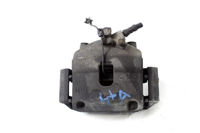BRAKE CALIPER FRONT RIGHT OEM N. 77365758 SPARE PART USED CAR FIAT PUNTO 199 MK3 (2011 - 2017) DISPLACEMENT BENZINA/METANO 1,4 YEAR OF CONSTRUCTION 2015