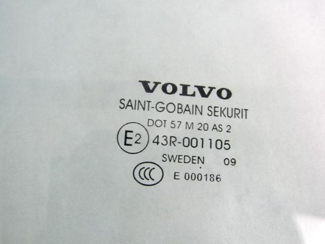 DOOR WINDOW, TINTED GLASS, REAR RIGHT OEM N. 30745620 SPARE PART USED CAR VOLVO XC60 156 (2008 - 2013) DISPLACEMENT DIESEL 2,4 YEAR OF CONSTRUCTION 2010
