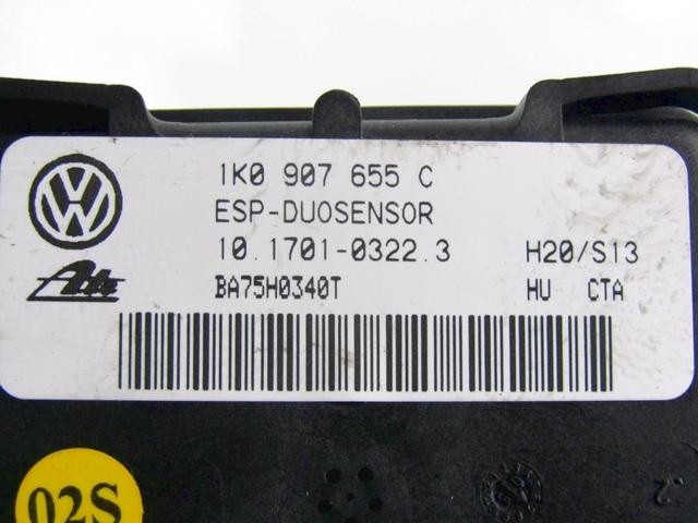 SENSOR ESP OEM N. 1K0907655C SPARE PART USED CAR AUDI A3 MK2 8P 8PA 8P1 (2003 - 2008) DISPLACEMENT BENZINA 1,6 YEAR OF CONSTRUCTION 2005