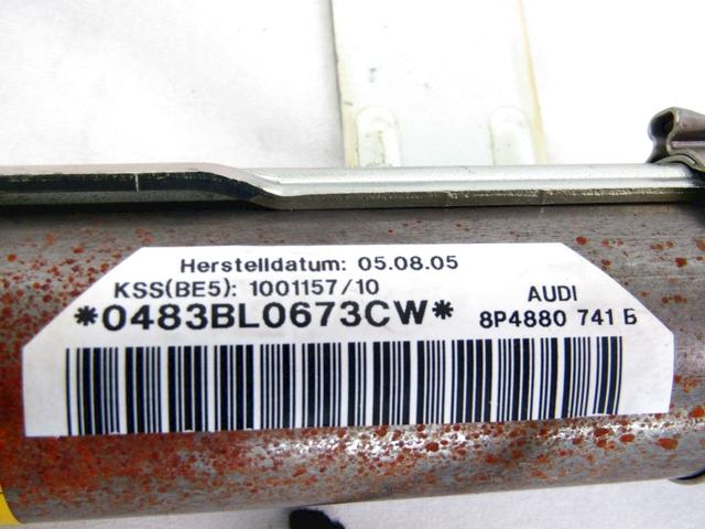HEAD AIRBAG, LEFT OEM N. 8P4880741B SPARE PART USED CAR AUDI A3 MK2 8P 8PA 8P1 (2003 - 2008) DISPLACEMENT BENZINA 1,6 YEAR OF CONSTRUCTION 2005