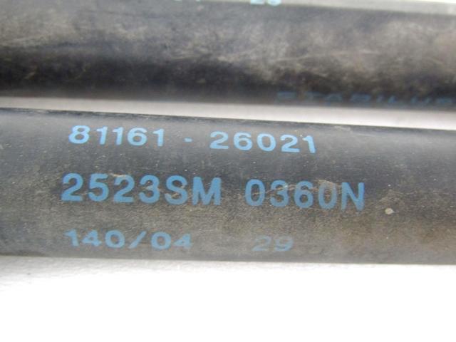 GAS PRESSURIZED SPRING OEM N. 81161-26021 SPARE PART USED CAR HYUNDAI SANTA FE SM MK1 (2000 - 2006)  DISPLACEMENT DIESEL 2 YEAR OF CONSTRUCTION 2005