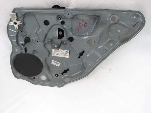 MANUAL REAR WINDOW LIFT SYSTEM OEM N. 6Q4839462F SPARE PART USED CAR VOLKSWAGEN POLO 9N R (2005 - 10/2009)  DISPLACEMENT DIESEL 1,4 YEAR OF CONSTRUCTION 2007