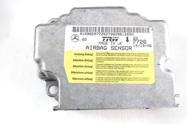 KIT COMPLETE AIRBAG OEM N. 18264 KIT AIRBAG COMPLETO SPARE PART USED CAR MERCEDES CLASSE A W169 5P C169 3P (2004 - 04/2008)  DISPLACEMENT DIESEL 2 YEAR OF CONSTRUCTION 2006