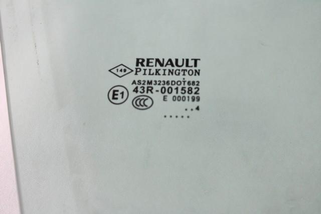 DOOR WINDOW, FRONT RIGHT OEM N. 803004000R SPARE PART USED CAR RENAULT CAPTUR J5 H5 (DAL 2013)  DISPLACEMENT DIESEL 1,5 YEAR OF CONSTRUCTION 2014