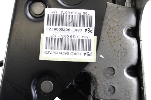 PARKING BRAKE / CONTROL OEM N. 96760387ZD SPARE PART USED CAR CITROEN C3 MK2 SC (2009 - 2016)  DISPLACEMENT DIESEL 1,6 YEAR OF CONSTRUCTION 2012