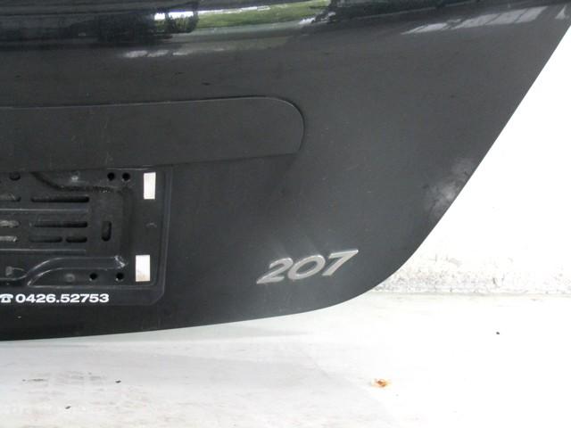 TRUNK LID OEM N. 8701CS SPARE PART USED CAR PEUGEOT 207 / 207 CC R WA WC WD WK (05/2009 - 2015)  DISPLACEMENT DIESEL 1,4 YEAR OF CONSTRUCTION 2010