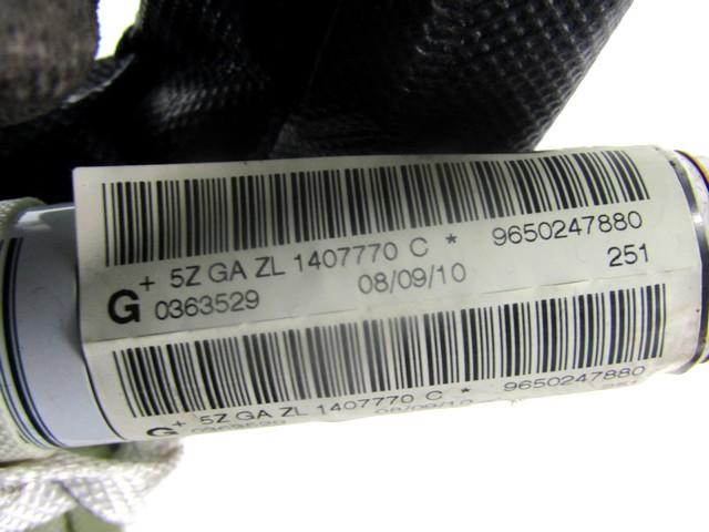 HEAD AIRBAG, LEFT OEM N. 9650247880 SPARE PART USED CAR PEUGEOT 207 / 207 CC R WA WC WD WK (05/2009 - 2015)  DISPLACEMENT DIESEL 1,4 YEAR OF CONSTRUCTION 2010