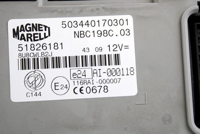KIT ACCENSIONE AVVIAMENTO OEM N. 26603 KIT ACCENSIONE AVVIAMENTO SPARE PART USED CAR FIAT BRAVO 198 (02/2007 - 01/2011)  DISPLACEMENT DIESEL 1,6 YEAR OF CONSTRUCTION 2009