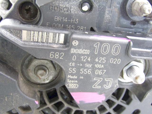ALTERNATOR - GENERATOR OEM N. 55556067 SPARE PART USED CAR OPEL ASTRA H A04 L48,L08,L35,L67 5P/3P/SW (2004 - 2007)  DISPLACEMENT BENZINA 1,6 YEAR OF CONSTRUCTION 2006