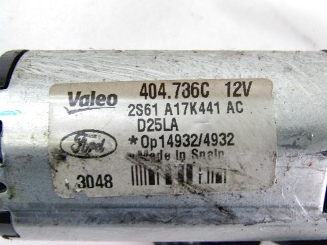 REAR WIPER MOTOR OEM N. 2S61-A17K441-AC SPARE PART USED CAR FORD FIESTA JH JD MK5 R (2005 - 2008)  DISPLACEMENT DIESEL 1,4 YEAR OF CONSTRUCTION 2008