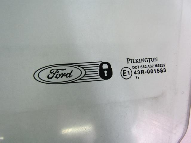 DOOR WINDOW, FRONT LEFT OEM N. 1212553 SPARE PART USED CAR FORD FIESTA JH JD MK5 R (2005 - 2008)  DISPLACEMENT DIESEL 1,4 YEAR OF CONSTRUCTION 2008