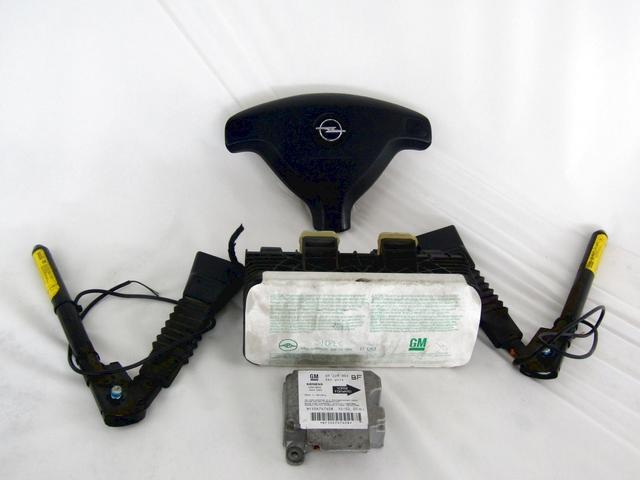 KIT COMPLETE AIRBAG OEM N. 14182 KIT AIRBAG COMPLETO SPARE PART USED CAR OPEL ASTRA G T98 5P/3P/SW (1998 - 2003)  DISPLACEMENT DIESEL 1,7 YEAR OF CONSTRUCTION 2002