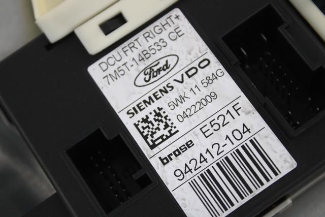 DOOR WINDOW LIFTING MECHANISM FRONT OEM N. 18517 SISTEMA ALZACRISTALLO PORTA ANTERIORE ELETTR SPARE PART USED CAR FORD FOCUS DA HCP DP MK2 R BER/SW (2008 - 2011)  DISPLACEMENT DIESEL 1,6 YEAR OF CONSTRUCTION 2009