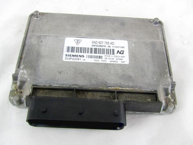 VARIOUS CONTROL UNITS OEM N. 0AD927755AD SPARE PART USED CAR PORSCHE CAYENNE 9PA MK1 (2003 -2008)  DISPLACEMENT BENZINA 4,5 YEAR OF CONSTRUCTION 2004