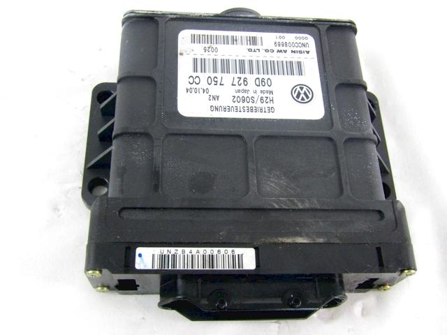 AUTOMATIC TRANSMISSION CONTROL UNIT OEM N. 09D927750CC SPARE PART USED CAR PORSCHE CAYENNE 9PA MK1 (2003 -2008)  DISPLACEMENT BENZINA 4,5 YEAR OF CONSTRUCTION 2004