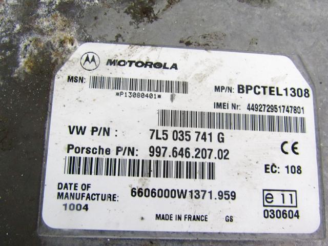 VARIOUS CONTROL UNITS OEM N. 7L5035741G SPARE PART USED CAR PORSCHE CAYENNE 9PA MK1 (2003 -2008)  DISPLACEMENT BENZINA 4,5 YEAR OF CONSTRUCTION 2004