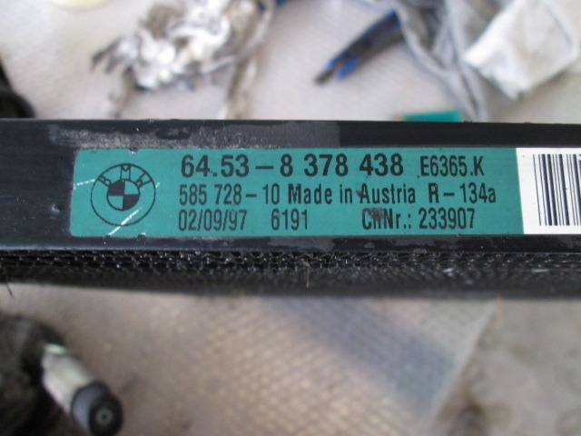 CONDENSER, AIR CONDITIONING OEM N. 64535378438 ORIGINAL PART ESED BMW SERIE 5 E39 BER/SW (1995 - 08/2000) DIESEL 25  YEAR OF CONSTRUCTION 1997