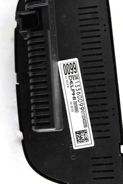 AIR CONDITIONING CONTROL OEM N. 13360099 SPARE PART USED CAR OPEL MERIVA B S10 (2010 -2017) DISPLACEMENT BENZINA/GPL 1,4 YEAR OF CONSTRUCTION 2013