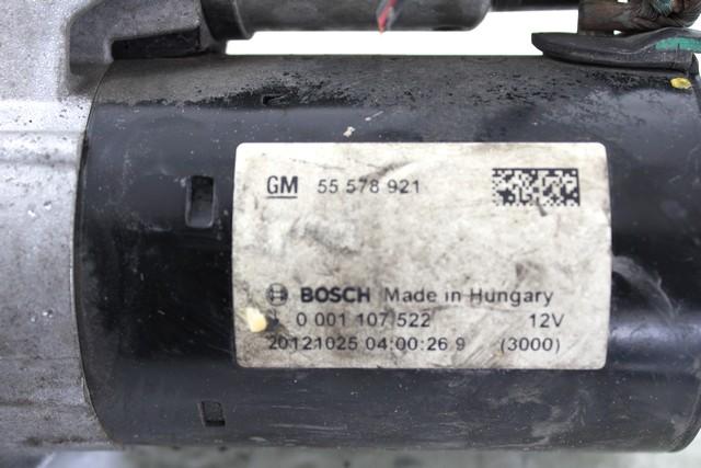 STARTER  OEM N. 55578921 SPARE PART USED CAR OPEL MERIVA B S10 (2010 -2017) DISPLACEMENT BENZINA/GPL 1,4 YEAR OF CONSTRUCTION 2013