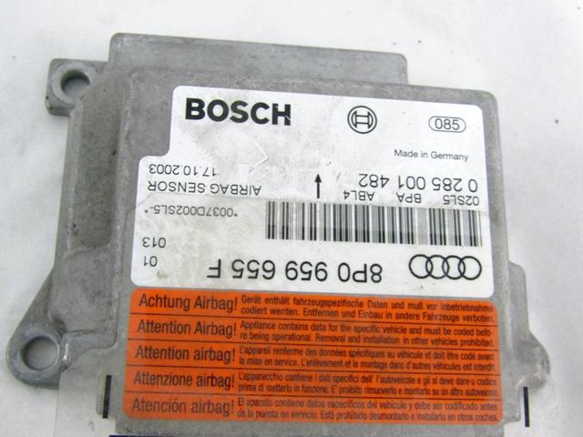 KIT COMPLETE AIRBAG OEM N. 17398 KIT AIRBAG COMPLETO SPARE PART USED CAR AUDI A3 MK2 8P 8PA 8P1 (2003 - 2008) DISPLACEMENT DIESEL 1,9 YEAR OF CONSTRUCTION 2003
