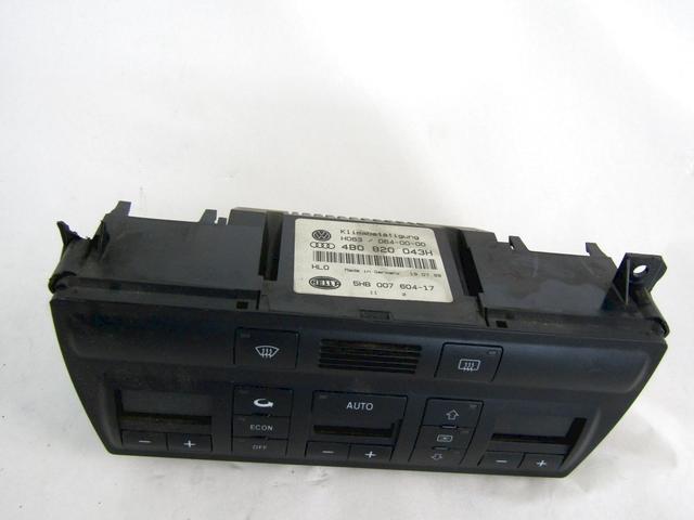 AIR CONDITIONING CONTROL UNIT / AUTOMATIC CLIMATE CONTROL OEM N. 4B0820043H SPARE PART USED CAR AUDI A6 C5 4B 4B5 4B2 BER/SW (1997 - 2001)  DISPLACEMENT DIESEL 2,5 YEAR OF CONSTRUCTION 1999