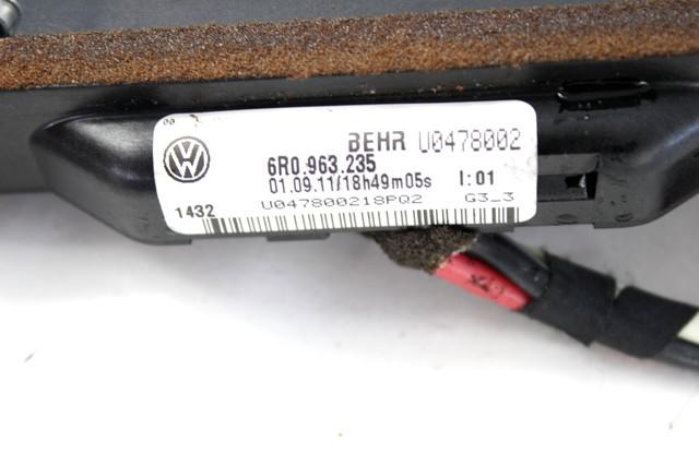 AUXILIARY HEATER OEM N. 6R0963235 SPARE PART USED CAR VOLKSWAGEN POLO 6R1 6C1 (06/2009 - 02/2014)  DISPLACEMENT DIESEL 1,2 YEAR OF CONSTRUCTION 2011