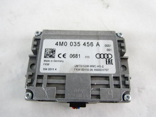 AMPLIFICATORE / CENTRALINA ANTENNA OEM N. 4M0035456A SPARE PART USED CAR AUDI A4 B9 BER/SW (DAL 2015) DISPLACEMENT DIESEL 3 YEAR OF CONSTRUCTION 2016