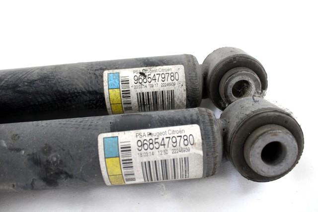 PAIR REAR SHOCK ABSORBERS OEM N. 33395 COPPIA AMMORTIZZATORI POSTERIORI SPARE PART USED CAR CITROEN C3 MK2 SC (2009 - 2016)  DISPLACEMENT DIESEL 1,4 YEAR OF CONSTRUCTION 2014