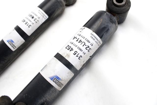 PAIR REAR SHOCK ABSORBERS OEM N. 113666 COPPIA AMMORTIZZATORI POSTERIORI AFTERMARKE SPARE PART USED CAR CITROEN C3 MK2 SC (2009 - 2016)  DISPLACEMENT DIESEL 1,6 YEAR OF CONSTRUCTION 2016